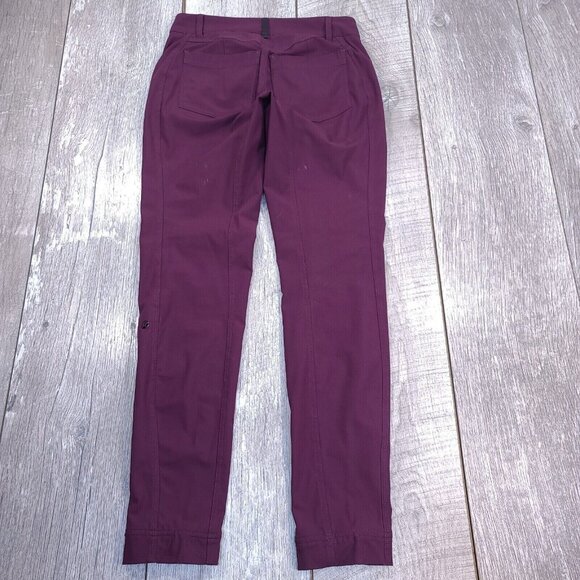 Lululemon Womens Urbanite Pants Size 4 Plum Purple Lightweight Commute Trouser - Picture 3 of 9